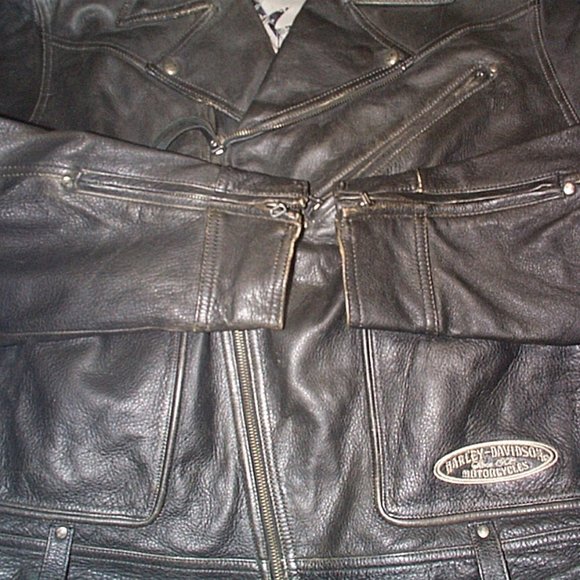 Rare Harley Davidson Leather Motorcycle Jacket Since 1903 painted Steer 3X - Picture 3 of 7